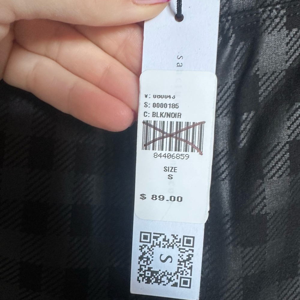 Sanctuary Black Plaid Print Leggings- Small - Picture 9 of 12